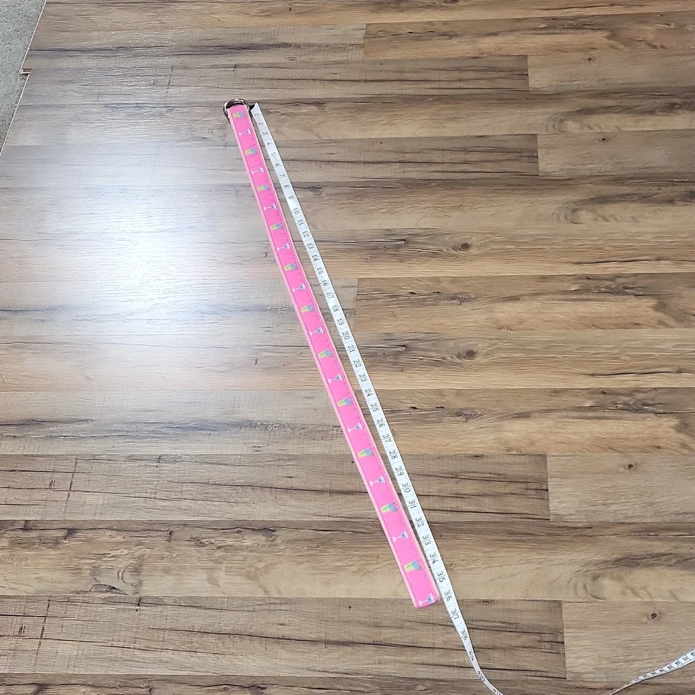 DOUGLAS PAQUETTE Pink Preppy Drinks Cocktails Belt - Picture 6 of 6